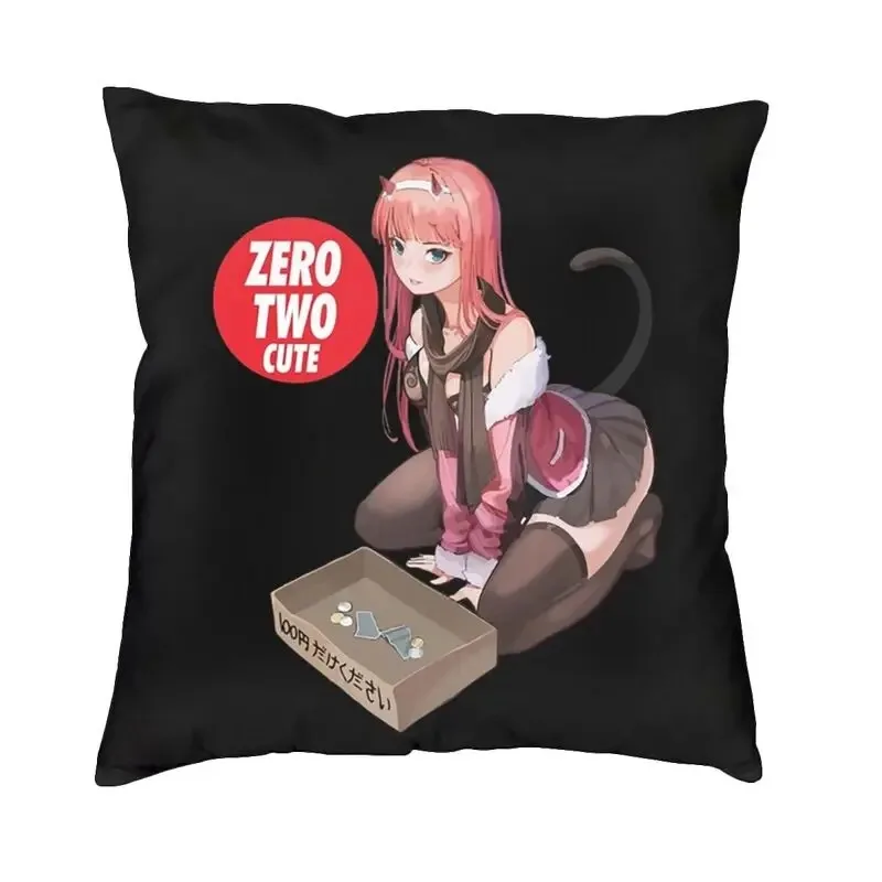 Zero Two Darling in the Franxx Cushion Cover Luxury vankúš pre vankúš SoFA Hotel 45x45 cm broskyňová pokožka Pollowcase