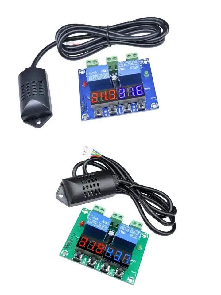 ZFX-M452 DC 12V LED LED digitálne termostat teplota a vlhkosť regulácie teplomeru Hygrometra regulátora relé sonda modulu modulu