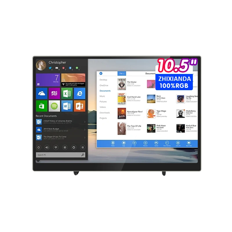 Zhixianda malá veľkosť prenosná 10,5 palca HDMI počítač Extender LCD displej 1920*1280 Monitor notebooku hier pre notebook