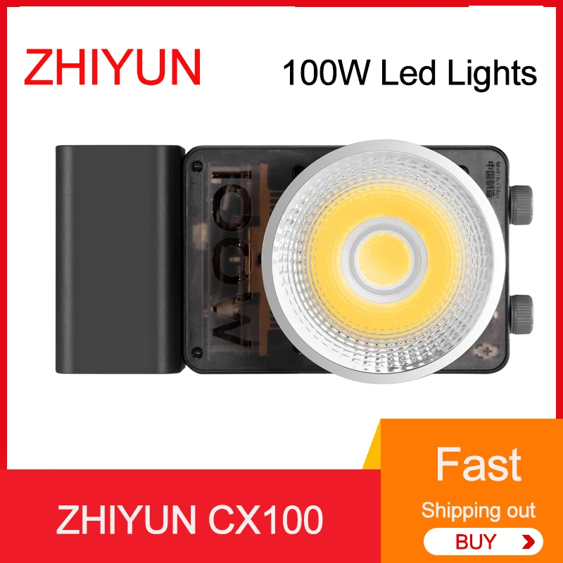 Zhiyun CX100 100W Pocket Photography LED svetlo štúdio Video FLIT LIGHT 2700K-6500K pre živé vysielanie fotografickej lampy pre video