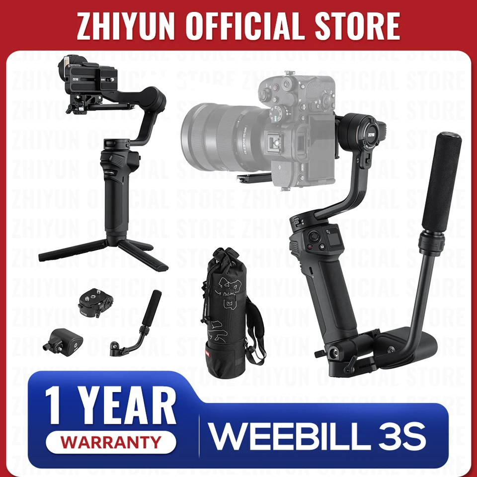Zhiyun Oficiálny Weebill 3s 3-osový stabilizátor Gimbal Runheld Bluetooth Control Fill Svetlo pre DSLR zrkadlové kamery