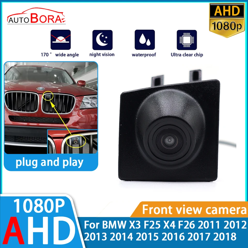 ZHUCAMX Ultra Clear Night Vision Logo Parking Front View Camera pre BMW X3 F25 X4 F26 F26 2011 2012 2013 2014 2015 2016 2017 2017 2018
