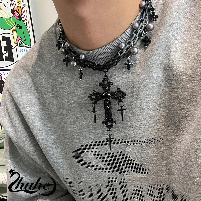 Zhuhe Halloween CollarBone retiazka punk pre mužov a ženy Darčeky pre šperky na zliatinu