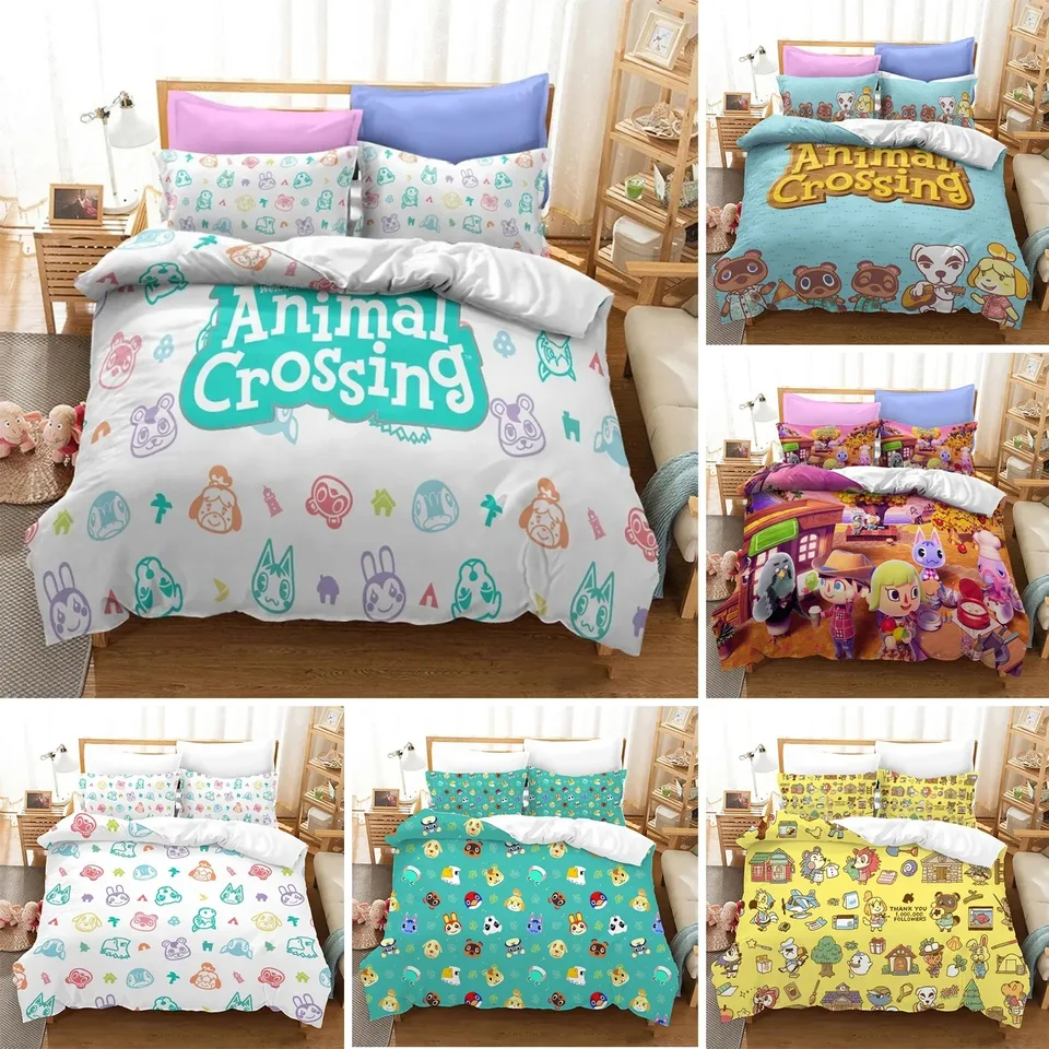 Zielacie križovatka karikatúra Game Bedding Set 3d Oc Duvet Cover Twin Full Queen King Veľkosť posteľ a obaly vankúš pre deti