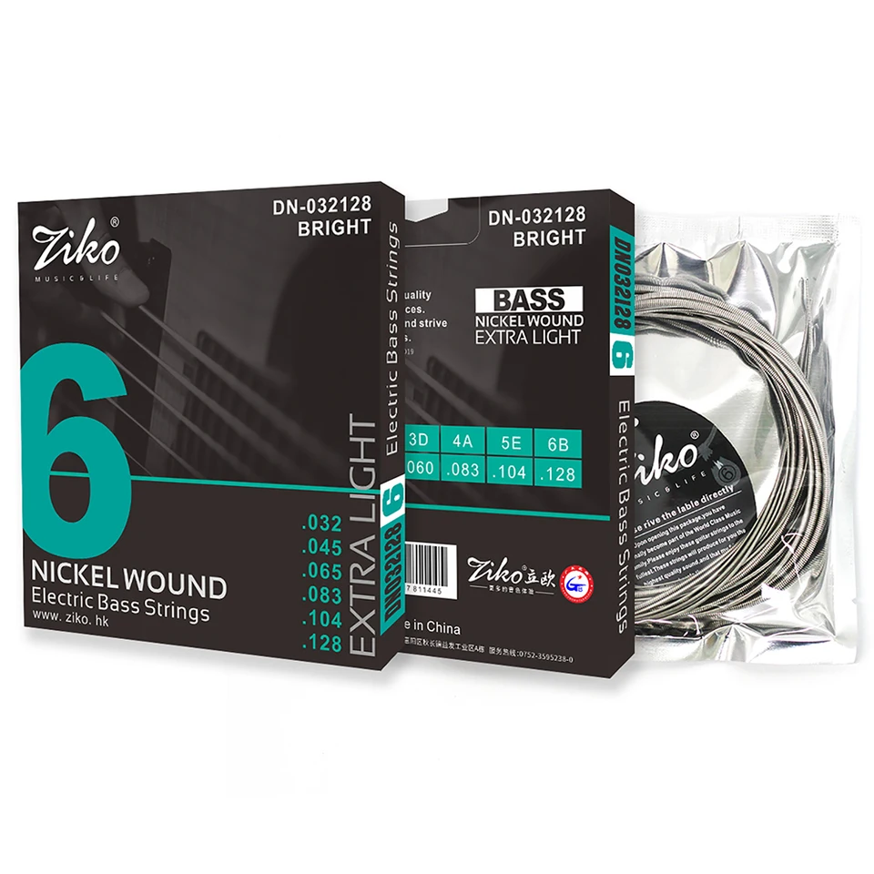 Ziko Bass Electric Guitar Strings 6 Strings Nickel Round Hexangon Alloy Core Electric Electric Guitar Bass String String Stremd