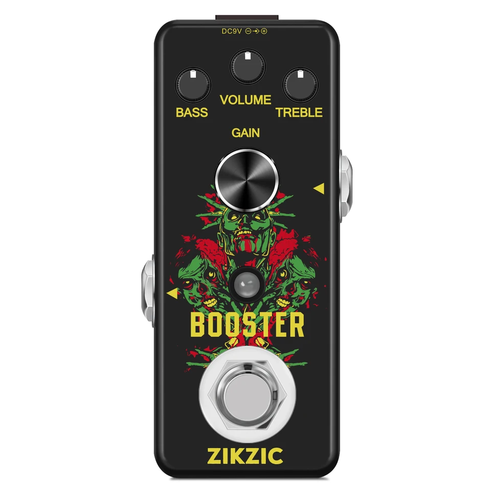 Zikzic LEF-318 Guitar Booster Booster Pedal Pure Boost Efekt Pedály Analógový čistý signálny zosilnenie zvuk