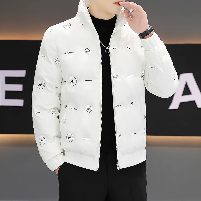 Zima husté teplé parky bundy Muži Príležitostné vonkajšie kabáty Puffer bunda Male Windbreak Hiphop Overcoat Men