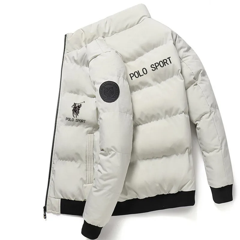 Zima noví muži teplé parky bundy neformálne tlačové značky Outwear Coats Stoja