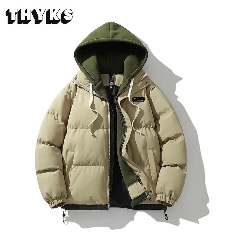Zima teplá hrubá pánska zipsová bunda Streetwear Windproof Fashets Women Dámsky kapucňa zimný tepelný bavlnený kabát muž
