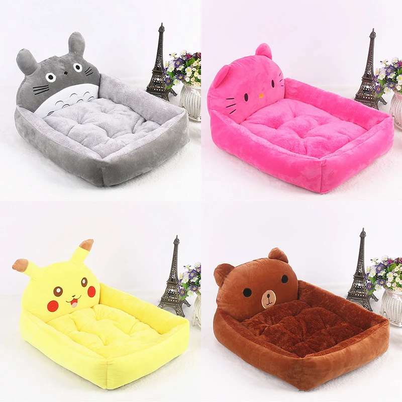 Zima teplé šteňa mačacie posteľ pohovia Paská na umývateľné karikatúry pre domáce zvieratá pre malé psov mačky Yorkies Katten Kennels Pets Pets Products