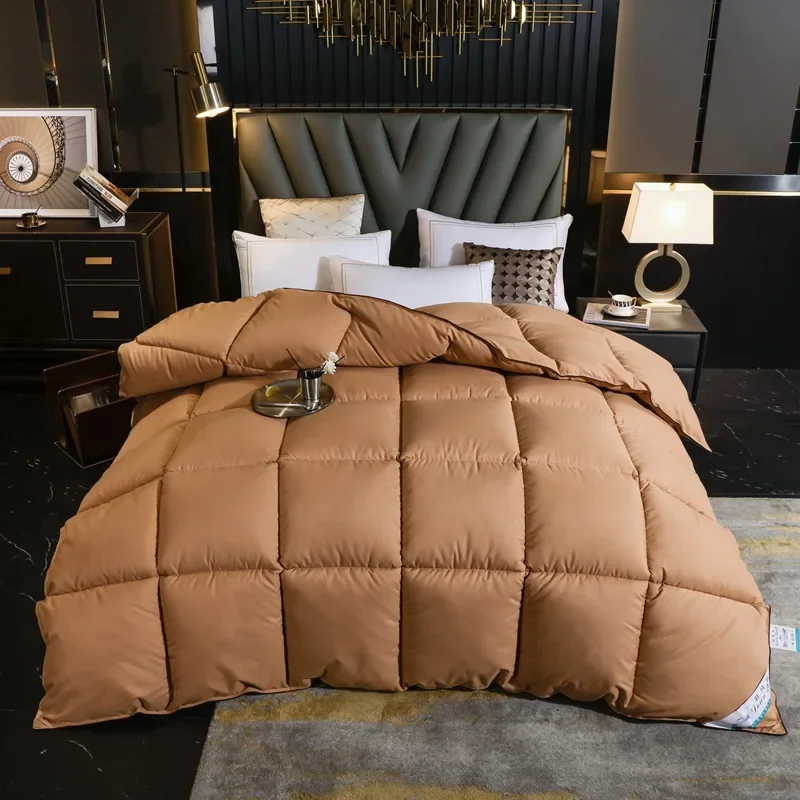 Zimná bavlnená husa dole prikrývka päťhviezdičkový hotel Duvet Super Soft Fluffy Queen King King Plno Veľkosť Štyri sezóny prikrývka