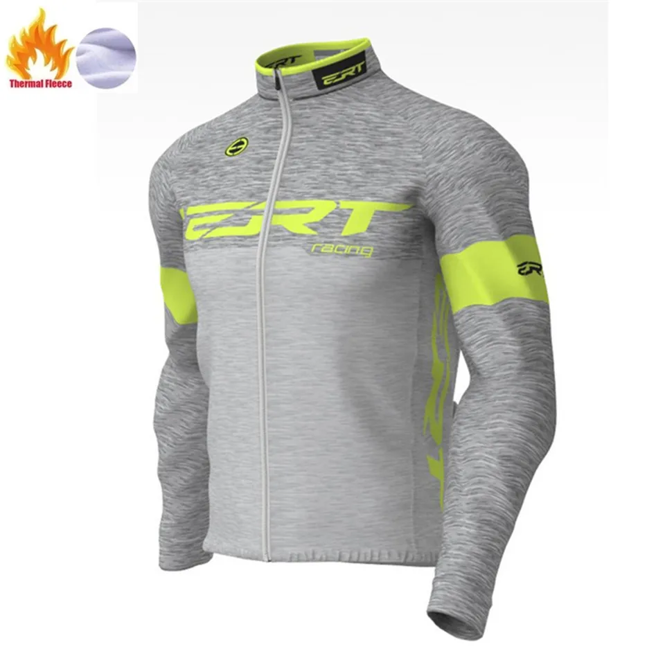Zimná bunda Termal Fleece Men Team Cycling Jacket s dlhým rukávom Jersey Suit MtB Road Bike Clothes Ciclismo Hombres