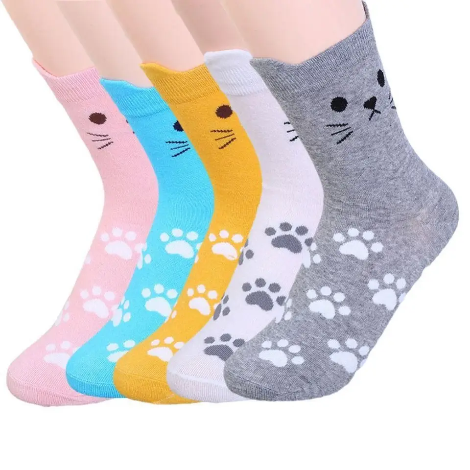 Zimná mačka ponožky Ženy Hrubé teplé ponožky Fluffy fuzzy cartoon zvierat roztomilé ponožky dievčatá mäkká podlahová ponožka