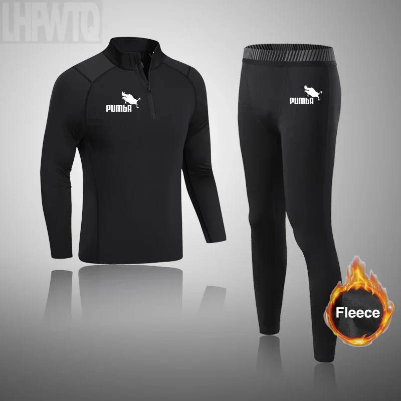Zimná mužská kompresia Men Men Gym Panifes hodí tréning jogging športové pančucháče Men Thermo Underwear Clothing Running Trackset
