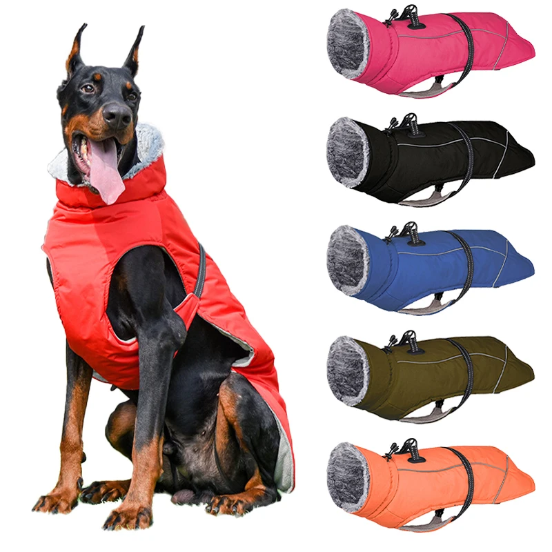Zimná psová bunda Turtleneck Warm Dogs Clother Witerprood pre stredne veľké psov