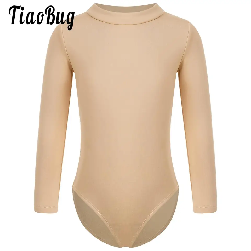 Zimné dievčatá dievčatá fleece lemované baletné telo dres Top gymnastika balerína tréning zahrieva
