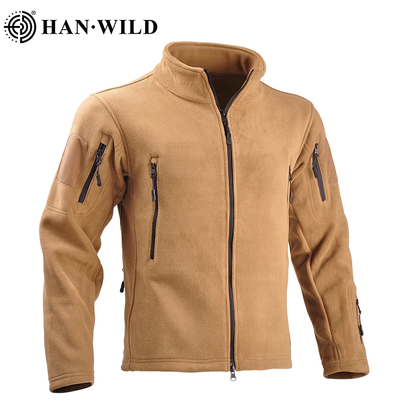 Zimné fleece bundy pánske taktické bundy Full-Zip Up Outdoor Windproof Warm Work Coat US Camping Men oblečenie šport Safari