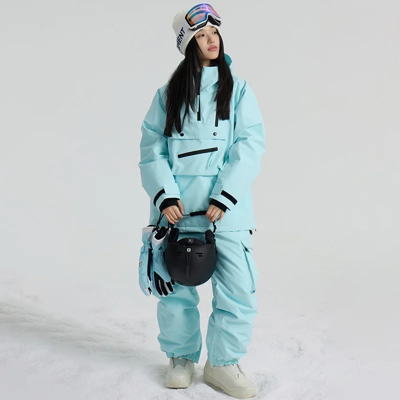 Zimné lyžiarske obleky Men Dámske snehové oblečenie vonkajšie športové lyžovanie 2025 Denná snowboardová bunda nohavice voľné alpské lyžiar