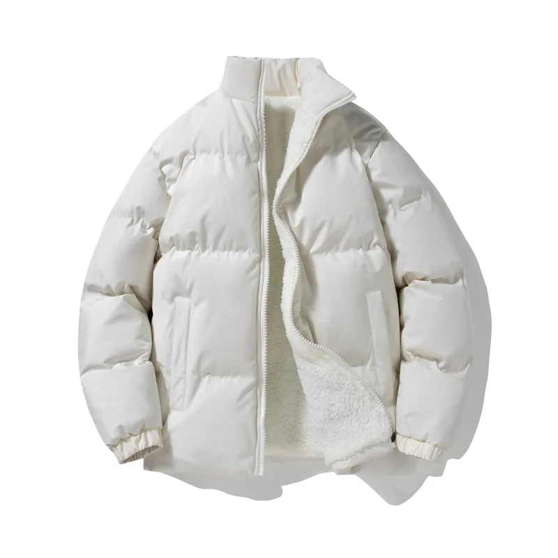 Zimné módne neformálne parky pre mužov Lamb Cashmere Zhustané teplé odevné stojanové obojok všetkých zápasov kabáty plus veľkosť L-8XL