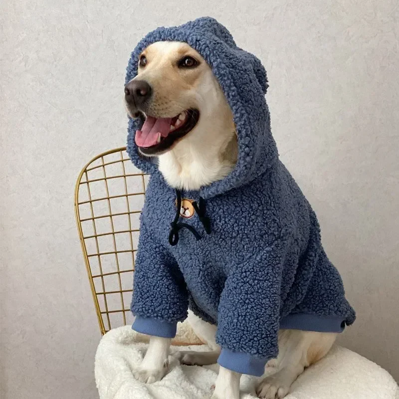 Zimné psie mikiny stredné psie oblečenie zlatý retriever labrador teplé oblečenie ženské psie mikiny luxusné šteniatko