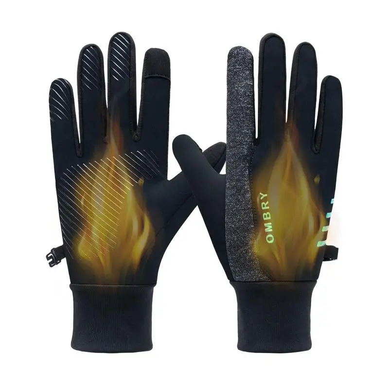 Zimné rukavice teplé vetruodolné snehové rukavice nepremokavé vetru v snehových rukaviciach s plyšnou podšívkou na zimnú jazdu