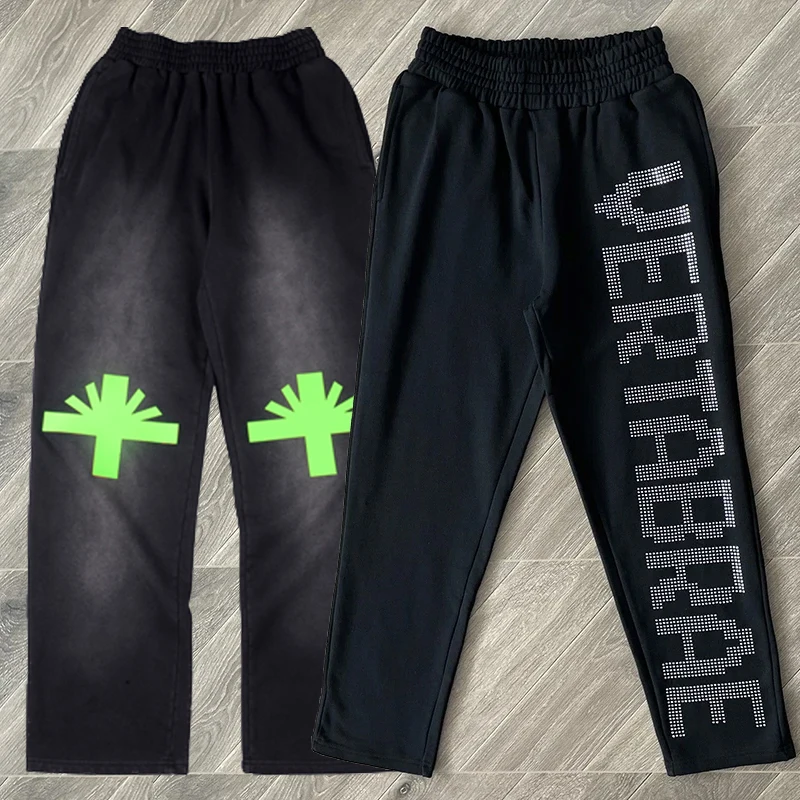 Zimné Vertabrae dlhé tepláky logo Logo Pattert Hip Hop Muž Žena Širokopásmové nohavice Vert Casual Pants