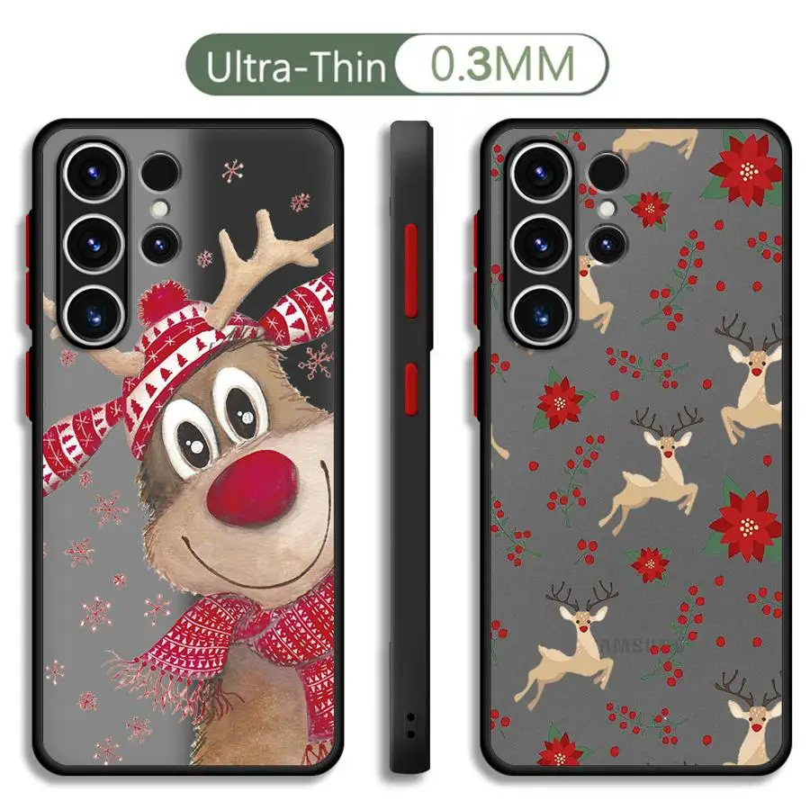 Zimné veselé vianočné fonda obaly telefónny puzdro pre Samsung Galaxy Note 20 Ultra Note 10 plus 8 9 S10 S9 S8 Matte Shell