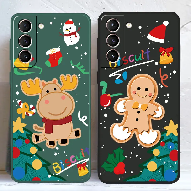 Zimné veselé vianočné puzdro pre Samsung Galaxy S24 S23 S20 Fe 5G S9 S21 S22 S8 Poznámka 20