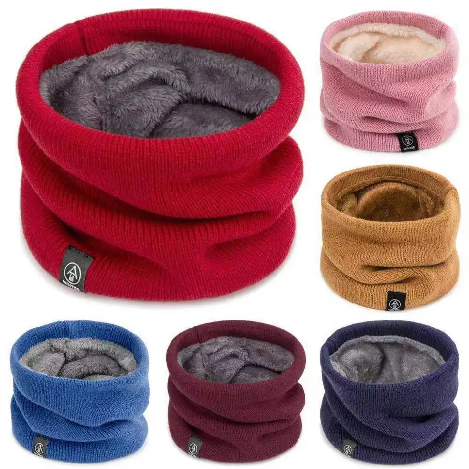 Zimní muži Teplé šatky vonkajšie vetrproty unisex jazdecké cyklistické klobúky pletené fleece zahustená vlna chránia krk šatky ženská maska