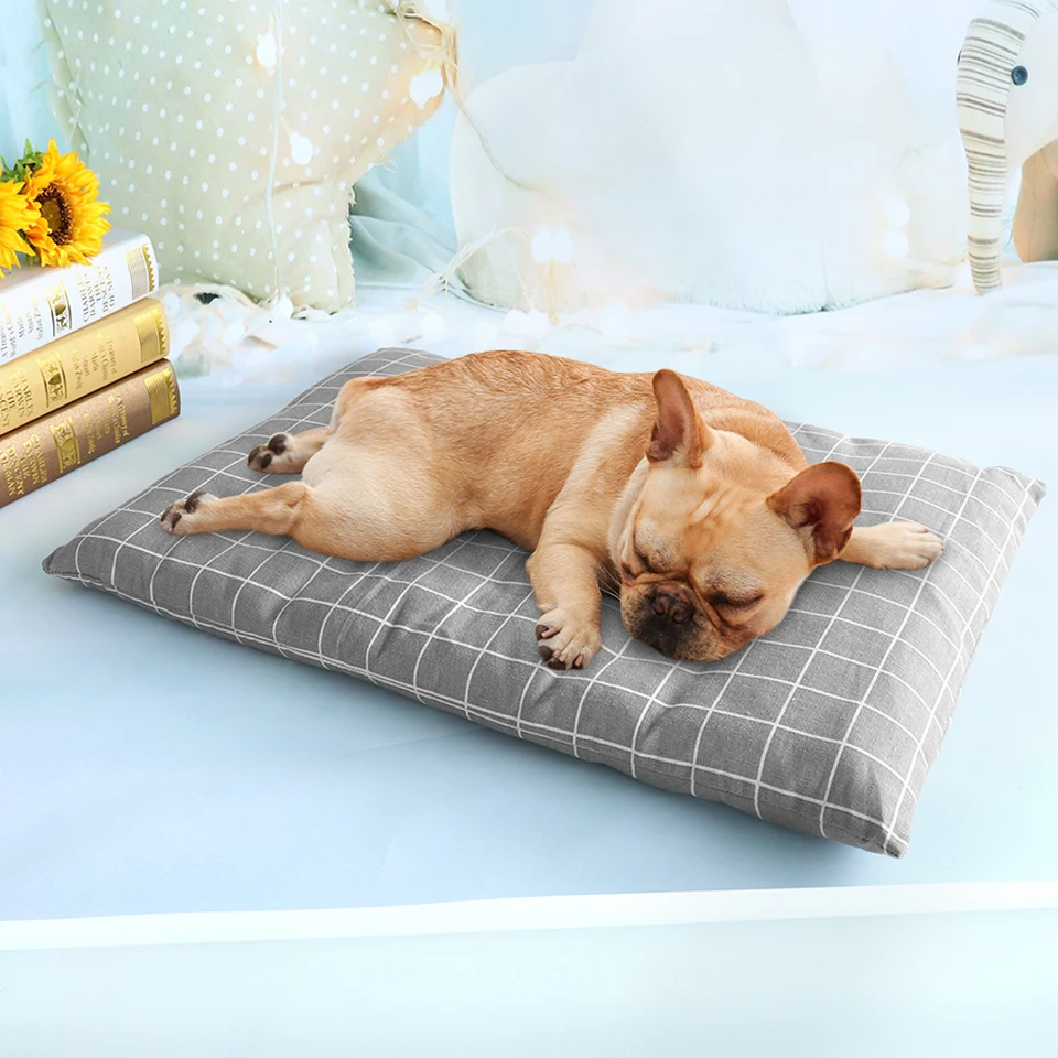 Zimný psí posteľ teplý psov dom Soft Slee matrac matrac Plaid Mat Cat Postele prikrývky vankúš Malé stredne veľké psie pohovka