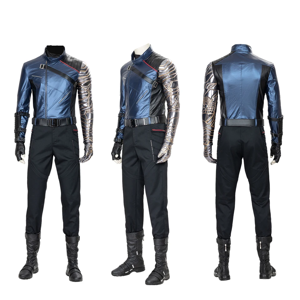 Zimný vojak Bucky Barnes Cosplay kostým bitky oblek Falcon superhrdina Halloween Carnival Party Deluxe Uniform Outfits