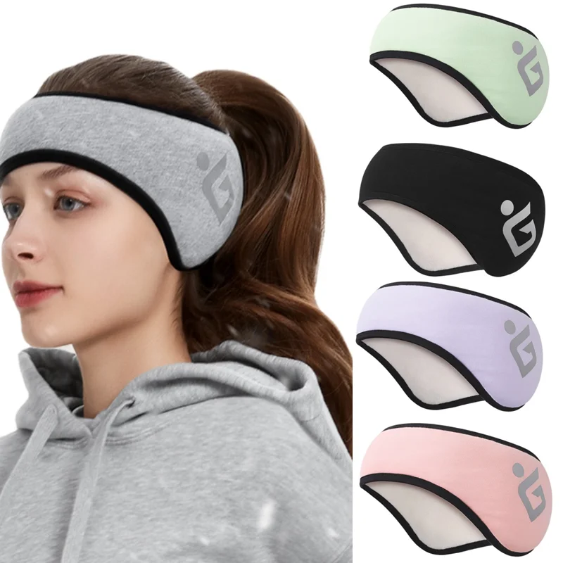 Zimný šport Teplý čelenka Tepelná fleece hlava Band Gym Ski Yoga Fitness Cycling Tennis Running Hair Bandage Men Ženy