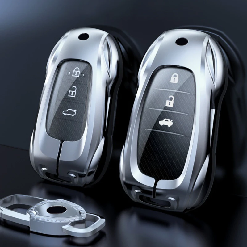 Zinc zliatinový automobil vzdialený kľúčový obal na kľúče pre Toyota Corolla Camry Prius Rav4 Chr Fortuner Land Cruiser Crown Prado Car Auto