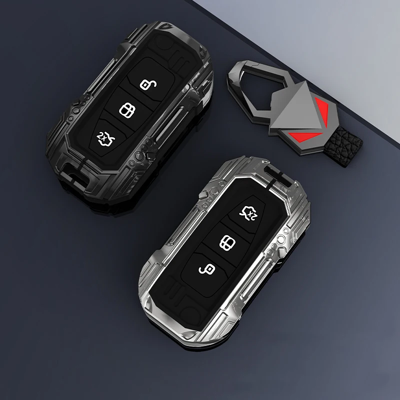 Zinc zliatinový automobil vzdialený kľúčový obal pre Ford Figo 2017 Mondeo 5 EcoSport Fiesta Mk8 Everest Ranger Fusion Kuga Escort F150