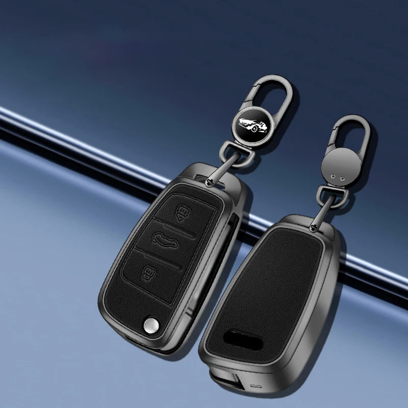 Zinc zliatinový kryt vozidla Kľúčový kryt diaľkového držiaka pre diaľkové držiteľky pre Audi A2 A3 A4 A6 A6L A8 S5 Q7 TT A3 (8P1) 2006 2007 HAA HU66 Príslušenstvo