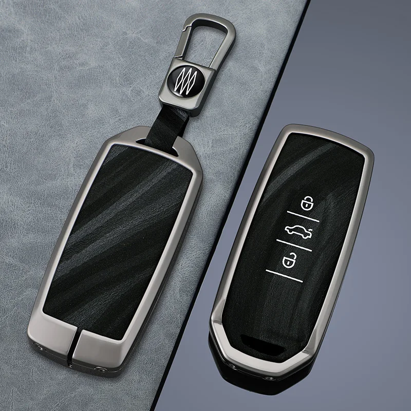 Zinc zliatiny kožené auto diaľkové kľúče puzdro kryt chrániča obalu pre VW Volkswagen Touareg 2019 2020 2021 2022 Auto Accessori