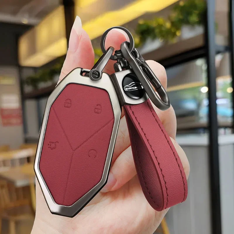 Zinc zliatiny pre BYD Rovnice Leopard 5 2023 2024 Ručne vyrobené vozidlo Smart Key Case Cover Cover Keyless Remote Entry Fob Keychain Príslušenstvo
