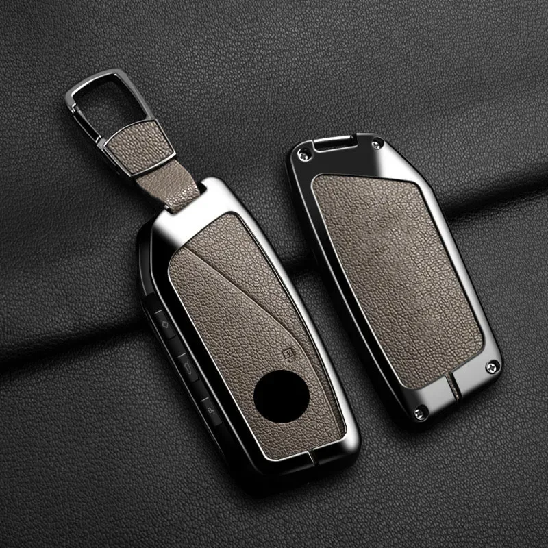 Zincová zliatina pre BMW X1 IX XM X5 X6 X7 I7 ​​2023 2024 Smart Remote Car Key Case Case FOB Holder Keychain Keyring Príslušenstvo
