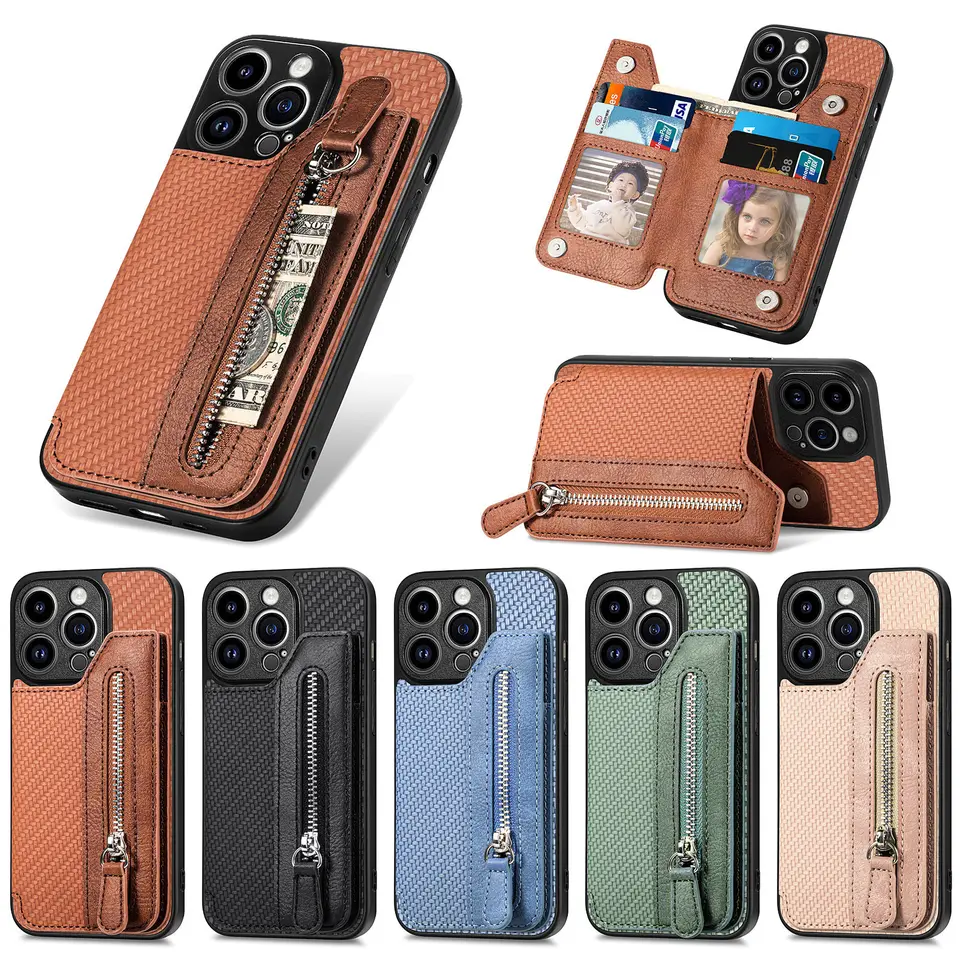 Zipper peňaženka 4 sloty karty pre Redmi 13C 12 5G 4G 12C 10c 10c 9 Prime 8 A3 Turbo 3 kožený nárazový ochranný kryt s ochranným telefónom