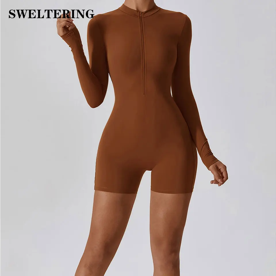 Zipper s dlhým rukávom kotol pre dámske cvičenia Dámske stopy po športovom oblečení jogy sada tanečného fitnessovu sexy telocvičňu oblečenie jogu jogu