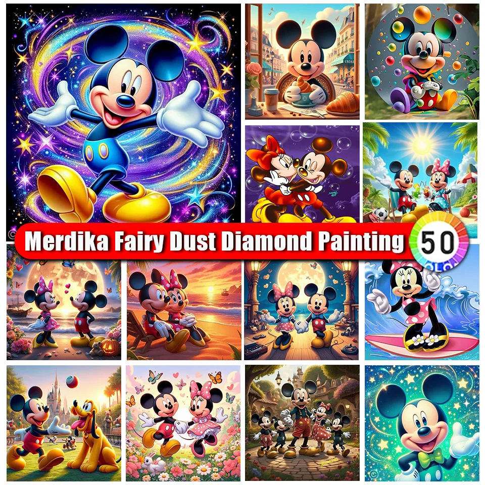 Zipsová taška víla Diamond Diamond Paľba Disney Mickey Mouse Diamond vyšíva