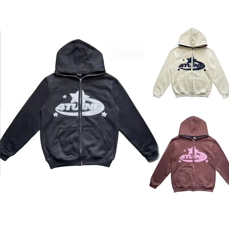 Zipsové mikiny gotické mikiny muži Men Ženy tlač rukáv mikina muži punk harajuku y2k voľný dlhý rukáv s kabátom Streetwear