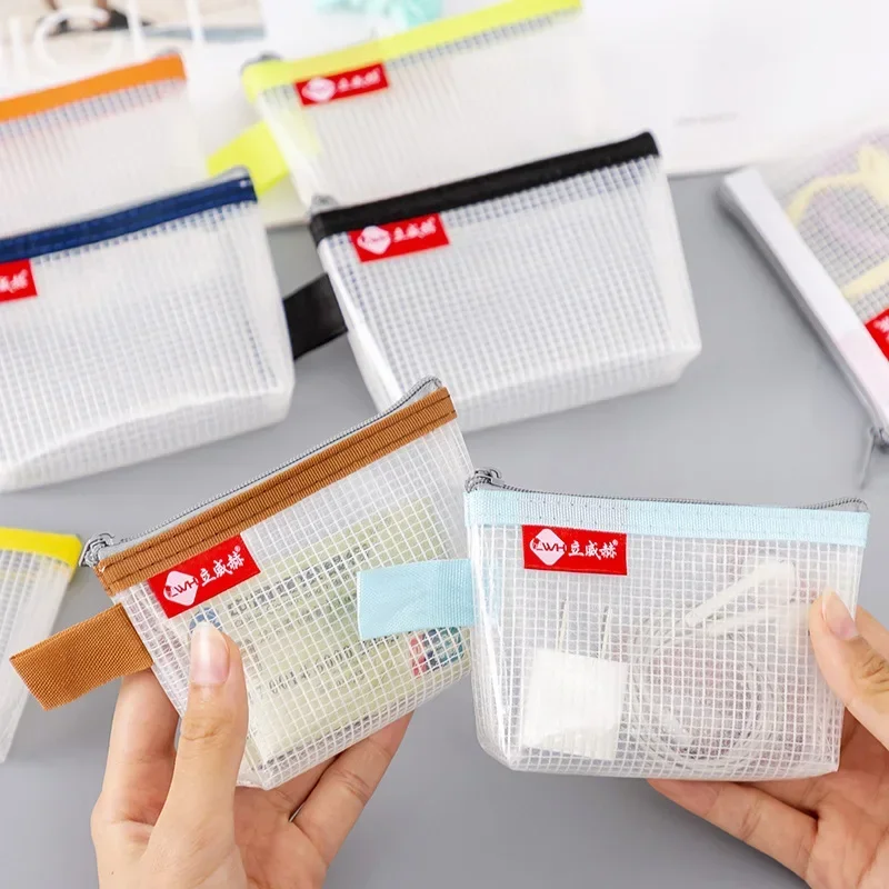 Zipsové puzdro cestovanie malá minca peňaženka Mini sieťové vrecká na mince módy peniaze na slúchadlá Dátové linky Skladovacie tašky ID zbernica Držiteľ kreditnej karty