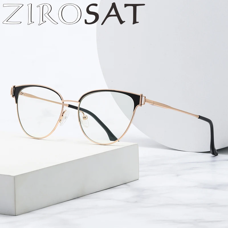 Zirosat 8611 Cat Eye Optické zliatiny Rám pre okuliare pre ženy okuliare okuliare na predpis okuliare Full Rim Rám