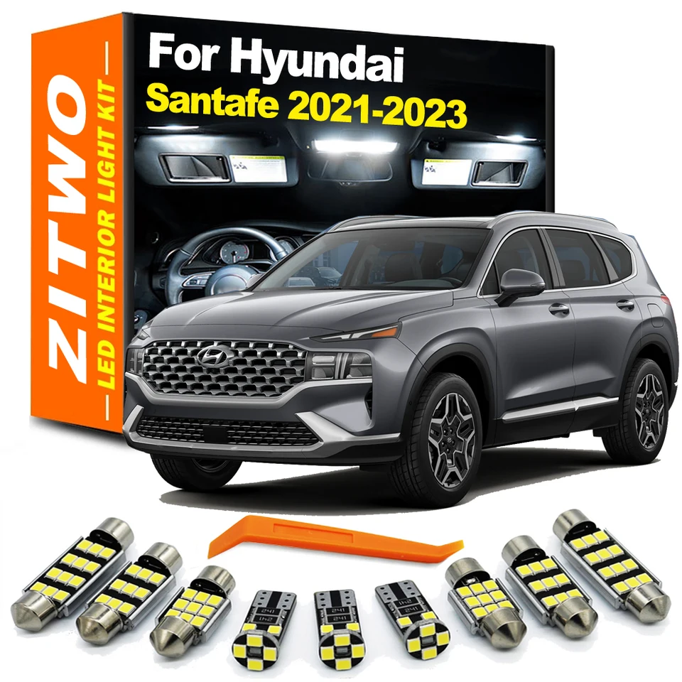 ZITWO 10ks Automobilové žiarovky LED interiér DOME MAP SUNCE SVOTA SVOTA PRE HYUNDAI Santafe Santa Fe 2021 2022 2023