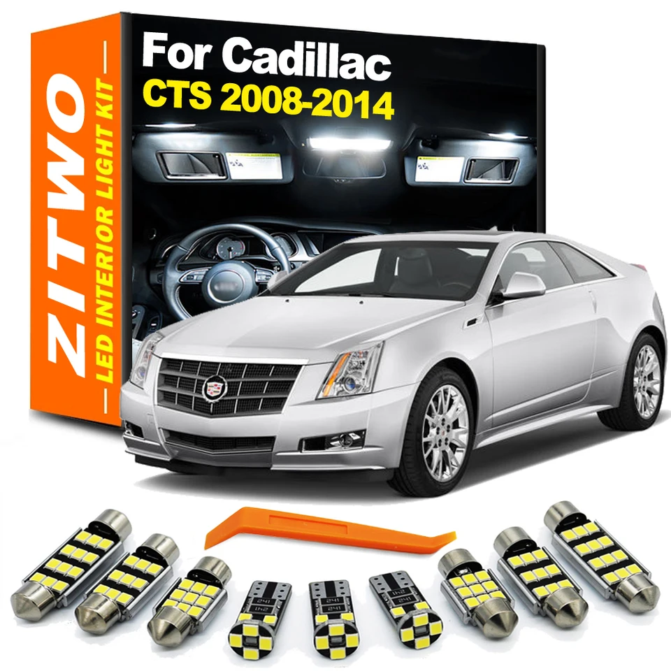 ZITWO CAR LED Interiérová žiarovka pre Cadillac CTS Sedan Wagon Coupe 2008 2009 2010 2012 2012 2013 2014