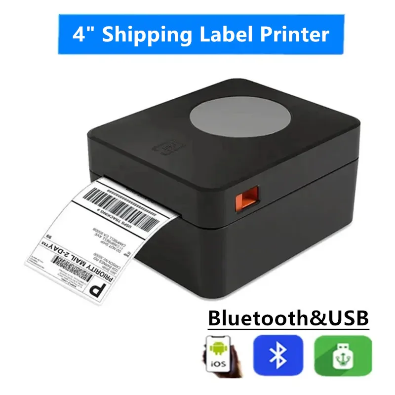 ZJ9250 Tlačiareň prepravných štítkov Express Waybill Balík cena cena čiarovej nálepky USB Bluetooth 4 -palcová tepelná tlačiareň 160 mm/s