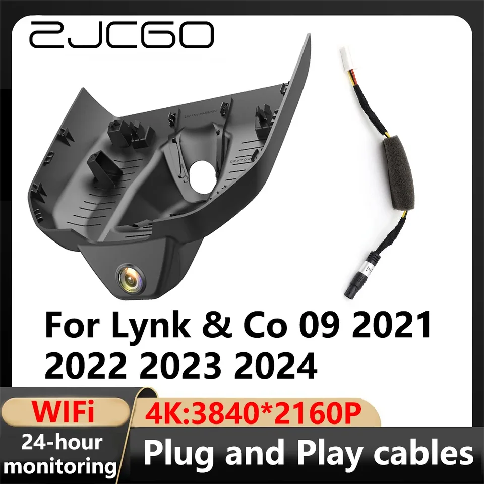 ZJCGO 4K WIFI 3840*2160 DVR DVR DVR DASH CAMERA VIDEAKORODER VIDEO RECORDER pre LYNK & CO 09 2021 2022 2023 2024
