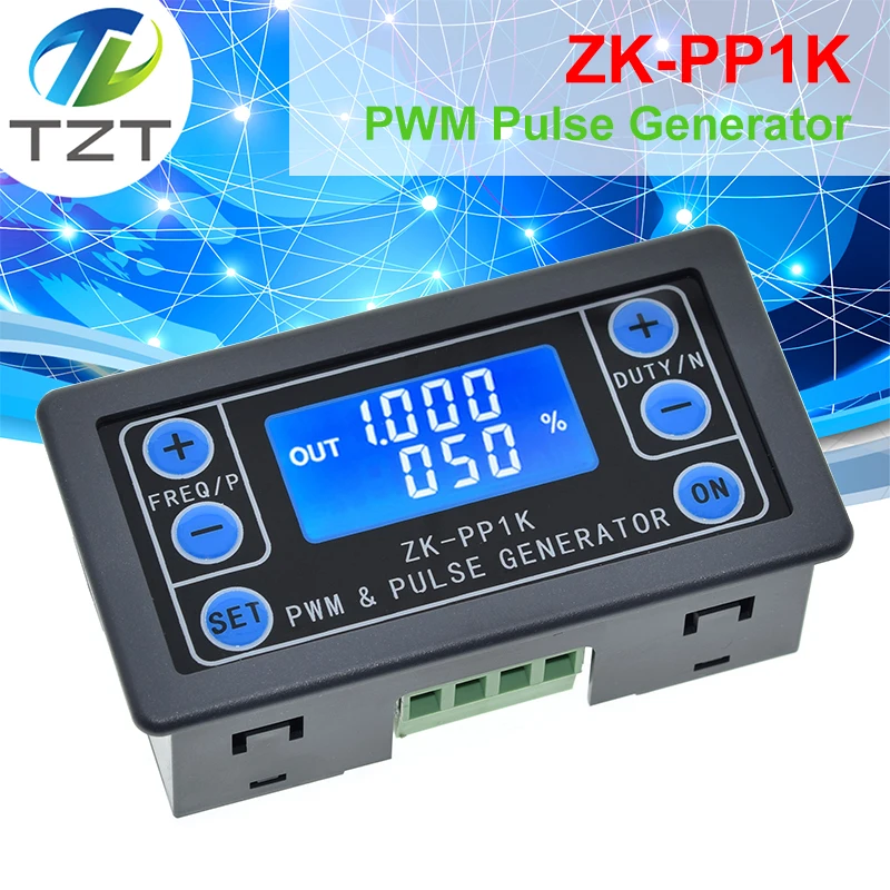 ZK-PP1K generátor signálu Duálny režim LCD PWM 1-Channel 1Hz-150KHz PWM Frekvenčný frekvenčný cyklus