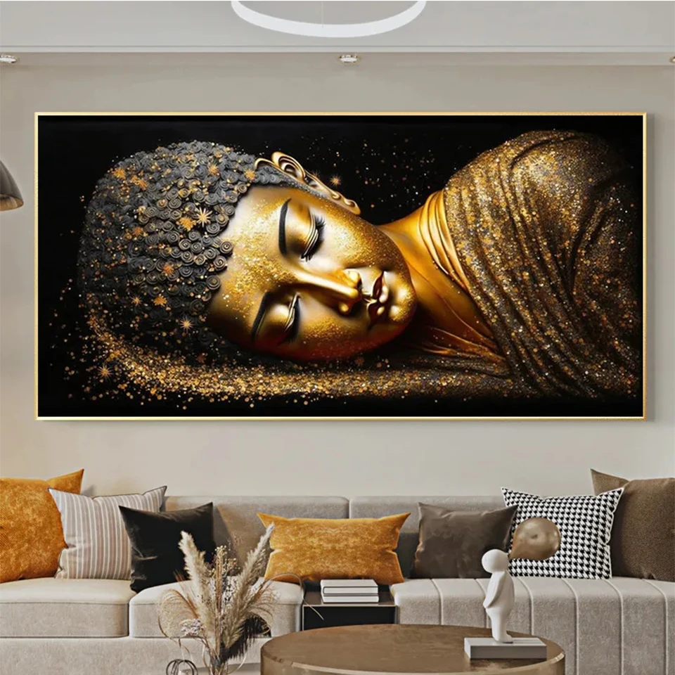Zlato Buddha 5D DIY Diamond Painting Predaj Plné štvorcové okrúhle vŕtačka Domáce dekorácie Veľké umelecké dielo Handmad Obrázok kamienok Mosaika